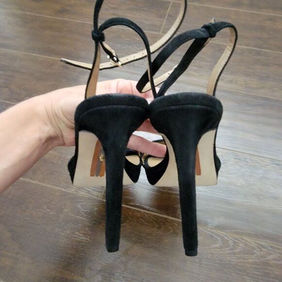 New Sam Edelman Jade Sandals Womens 9.5 Suede Elegant Elevated Whimsygoth - Picture 4 of 10